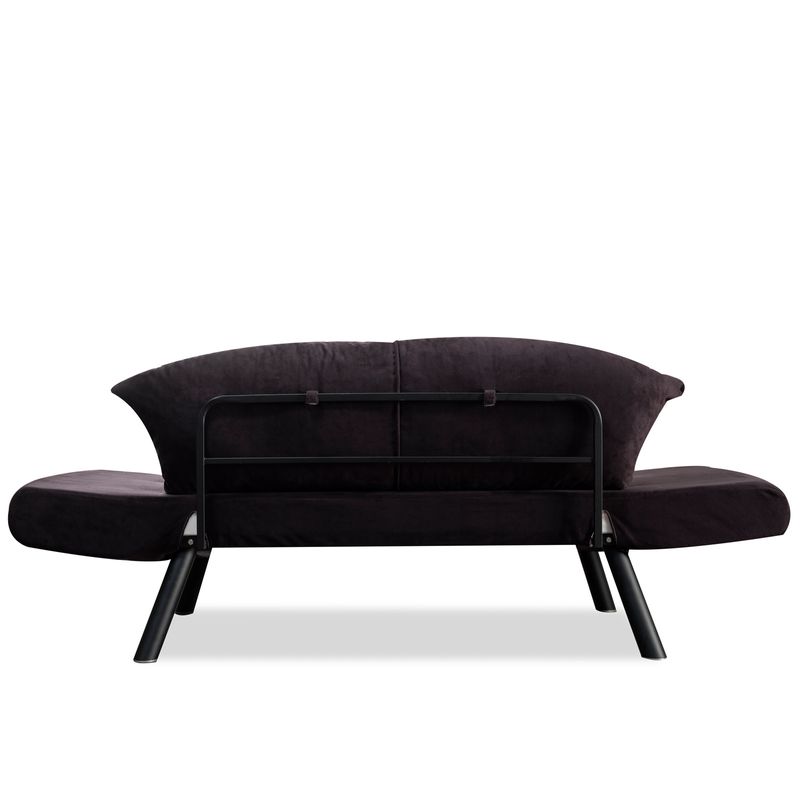 Casa si Gradina - Mobilier - Canapele si coltare - Canapele - Canapea extensibila, Hanah Home, metal, negru, 177x87x75 cm - Infinity.ro