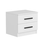 Casa si Gradina - Mobilier - Comode si corpuri - Noptiere - Noptiera, Hanah Home, pal melaminat, alb, 50x47x40 cm - Infinity.ro