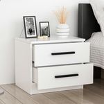 Casa si Gradina - Mobilier - Comode si corpuri - Noptiere - Noptiera, Hanah Home, pal melaminat, alb, 50x47x40 cm - Infinity.ro