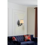 Casa si Gradina - Corpuri si surse de iluminat - Plafoniere, aplice si spoturi - Aplica de perete, Opviq, metal, negru si stejar, 24x26 cm - Infinity.ro