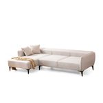 Casa si Gradina - Mobilier - Canapele si coltare - Coltare - Coltar, Hanah Home, lemn fag si pal, alb off white, 140x270x95 cm - Infinity.ro