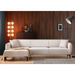 Casa si Gradina - Mobilier - Canapele si coltare - Coltare - Coltar, Hanah Home, lemn fag si pal, alb off white, 140x270x95 cm - Infinity.ro