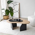 Casa si Gradina - Mobilier - Mese si birouri - Masute de cafea - Masa de cafea, Hanah Home, pal melaminat, stejar safir si negru, 105x65x35 cm - Infinity.ro