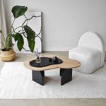 Casa si Gradina - Mobilier - Mese si birouri - Masute de cafea - Masa de cafea, Hanah Home, pal melaminat, stejar safir si negru, 105x65x35 cm - Infinity.ro