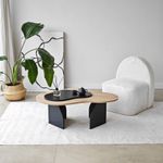 Casa si Gradina - Mobilier - Mese si birouri - Masute de cafea - Masa de cafea, Hanah Home, pal melaminat, stejar safir si negru, 105x65x35 cm - Infinity.ro