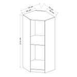 Casa si Gradina - Mobilier - Dulapuri si sifoniere - Sifoniere - Sifonier, Hanah Home, pal melaminat, antracit, 74x52x210 cm - Infinity.ro