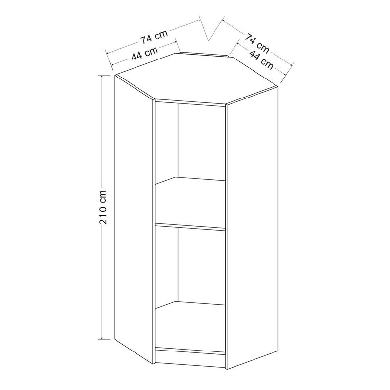 Casa si Gradina - Mobilier - Dulapuri si sifoniere - Sifoniere - Sifonier, Hanah Home, pal melaminat, antracit, 74x52x210 cm - Infinity.ro