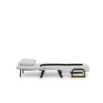 Casa si Gradina - Mobilier - Canapele si coltare - Canapele - Canapea extensibila, Hanah Home, stofa teddy, alb, 1 loc, cadru metalic - Infinity.ro