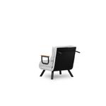 Casa si Gradina - Mobilier - Canapele si coltare - Canapele - Canapea extensibila, Hanah Home, stofa teddy, alb, 1 loc, cadru metalic - Infinity.ro