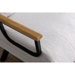 Casa si Gradina - Mobilier - Canapele si coltare - Canapele - Canapea extensibila, Hanah Home, stofa teddy, alb, 1 loc, cadru metalic - Infinity.ro