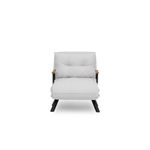 Casa si Gradina - Mobilier - Canapele si coltare - Canapele - Canapea extensibila, Hanah Home, stofa teddy, alb, 1 loc, cadru metalic - Infinity.ro