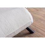 Casa si Gradina - Mobilier - Canapele si coltare - Canapele - Canapea extensibila, Hanah Home, stofa teddy, alb, 1 loc, cadru metalic - Infinity.ro