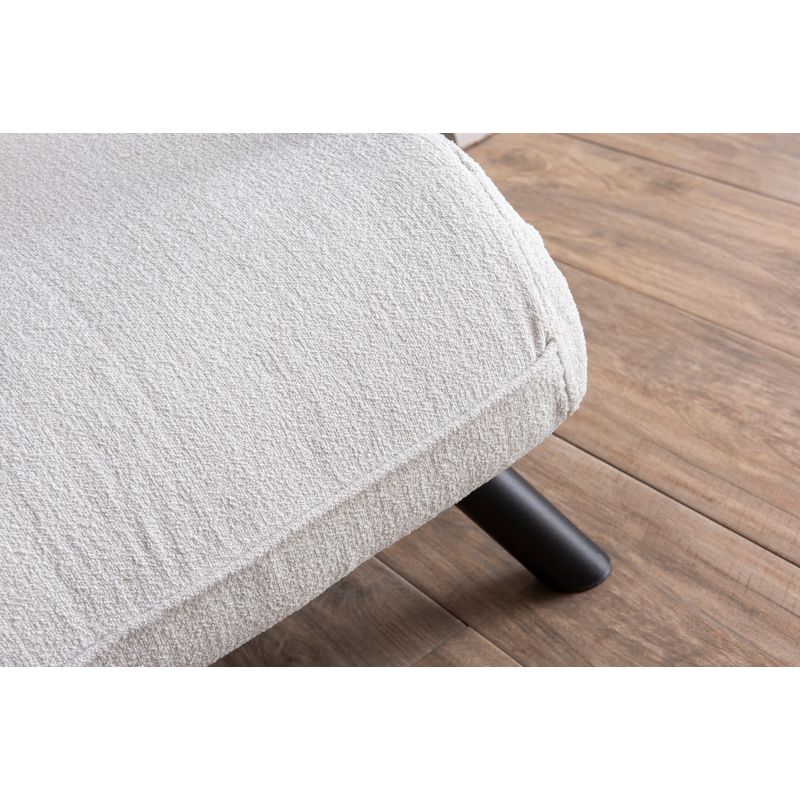 Casa si Gradina - Mobilier - Canapele si coltare - Canapele - Canapea extensibila, Hanah Home, stofa teddy, alb, 1 loc, cadru metalic - Infinity.ro