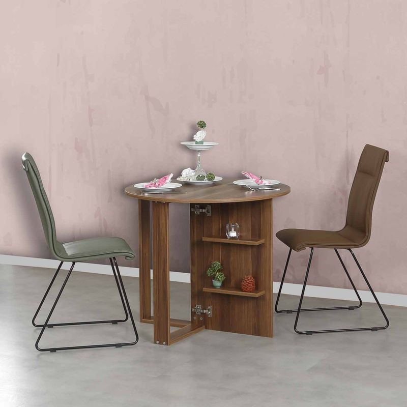 Casa si Gradina - Mobilier - Mese si birouri - Mese bucatarie si dining - Masa pliabila, Hanah Home, pal melaminat, nuc, 90x45x77 cm - Infinity.ro