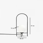 Casa si Gradina - Corpuri si surse de iluminat - Veioze si lampi - Veioze - Veioza, Opviq, metal si sticla, negru si alb, 37 cm - Infinity.ro