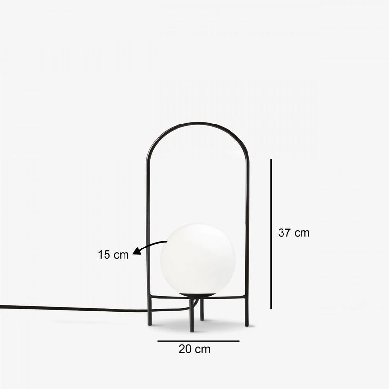 Casa si Gradina - Corpuri si surse de iluminat - Veioze si lampi - Veioze - Veioza, Opviq, metal si sticla, negru si alb, 37 cm - Infinity.ro
