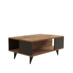 Casa si Gradina - Mobilier - Mese si birouri - Masute de cafea - Masuta de cafea, Hanah Home, pal melaminat, nuc si negru, 90x60x39.5 cm - Infinity.ro