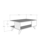 Casa si Gradina - Mobilier - Mese si birouri - Masute de cafea - Masuta de cafea, Hanah Home, pal melaminat, nuc si negru, 90x60x39.5 cm - Infinity.ro