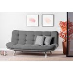Casa si Gradina - Mobilier - Canapele si coltare - Canapele - Canapea extensibila, Hanah Home, metal, gri, 200x95x105 cm - Infinity.ro