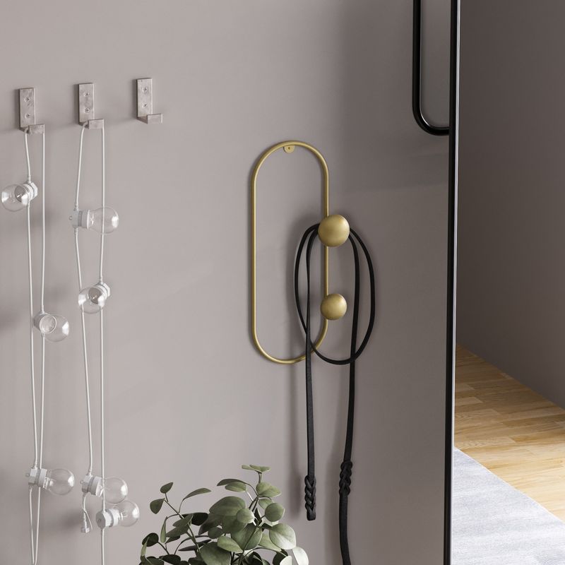 Casa si Gradina - Mobilier - Organizare si depozitare - Cuiere - Carlig de perete, Wallxpert, metal, auriu, 17x7x41 cm - Infinity.ro