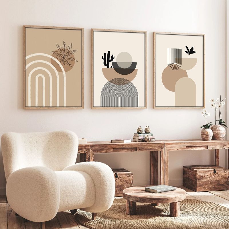 Casa si Gradina - Decoratiuni - Tablouri - Set tablouri decorative cu rama, Wallxpert, mdf, multicolor, 50x70 cm, 3 piese - Infinity.ro