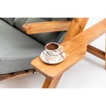 Casa si Gradina - Gradina si terasa - Balansoare si hamace - Balansoare - Balansoar de gradina dublu, Hanah Home, lemn de pin, gri, 160x120x195 cm - Infinity.ro