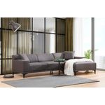 Casa si Gradina - Mobilier - Canapele si coltare - Coltare - Coltar, Hanah Home, lemn fag si pal, antracit, 145x250x77 cm, 560ARE1607 - Infinity.ro