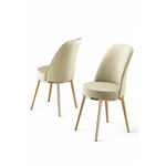 Casa si Gradina - Mobilier - Scaune si fotolii - Scaune - Set scaune, Hanah Home, metal, crem auriu, 45x42x91 cm, 4 bucati - Infinity.ro