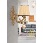 Casa si Gradina - Corpuri si surse de iluminat - Plafoniere, aplice si spoturi - Aplica, Opviq, metal, natural auriu, 24x26 cm, 390FLH2332 - Infinity.ro