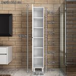 Casa si Gradina - Mobilier - Comode si corpuri - Corpuri bucatarie - Dulap multifunctional, Hanah Home, pal melaminat, alb, 33.3x35.8x191 cm - Infinity.ro