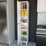Casa si Gradina - Mobilier - Comode si corpuri - Corpuri bucatarie - Dulap multifunctional, Hanah Home, pal melaminat, alb, 33.3x35.8x191 cm - Infinity.ro
