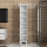 Casa si Gradina - Mobilier - Comode si corpuri - Corpuri bucatarie - Dulap multifunctional, Hanah Home, pal melaminat, alb, 33.3x35.8x191 cm - Infinity.ro