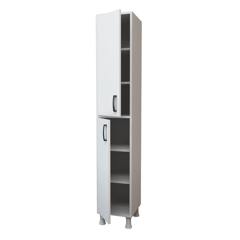 Casa si Gradina - Mobilier - Comode si corpuri - Corpuri bucatarie - Dulap multifunctional, Hanah Home, pal melaminat, alb, 33.3x35.8x191 cm - Infinity.ro