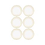 Casa si Gradina - Bucatarie si vesela - Vesela si tacamuri - Vesela desert - Set farfurii desert, Hermia, portelan, crem, 21x21x1 cm, 6 piese - Infinity.ro