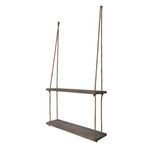 Casa si Gradina - Mobilier - Biblioteci si rafturi - Rafturi - Raft de perete, Hanah Home, lemn de molid, nuc, 60x60x14 cm - Infinity.ro