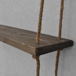 Casa si Gradina - Mobilier - Biblioteci si rafturi - Rafturi - Raft de perete, Hanah Home, lemn de molid, nuc, 60x60x14 cm - Infinity.ro