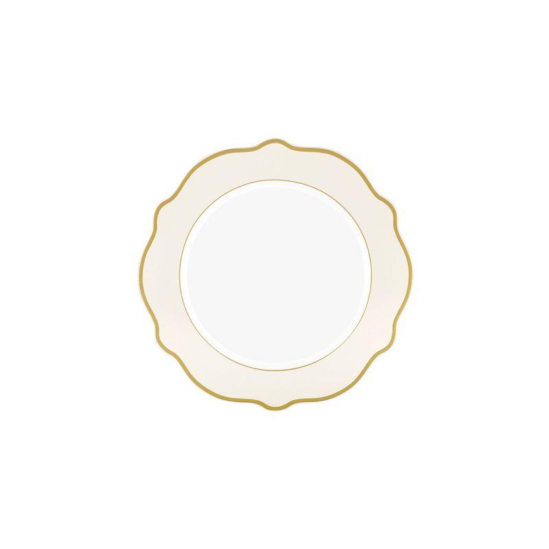 Casa si Gradina - Bucatarie si vesela - Vesela si tacamuri - Vesela desert - Set farfurii desert, Hermia, portelan, crem, 21x21x1 cm, 6 piese - Infinity.ro