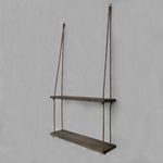 Casa si Gradina - Mobilier - Biblioteci si rafturi - Rafturi - Raft de perete, Hanah Home, lemn de molid, nuc, 60x60x14 cm - Infinity.ro