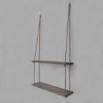 Casa si Gradina - Mobilier - Biblioteci si rafturi - Rafturi - Raft de perete, Hanah Home, lemn de molid, nuc, 60x60x14 cm - Infinity.ro