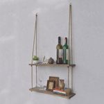 Casa si Gradina - Mobilier - Biblioteci si rafturi - Rafturi - Raft de perete, Hanah Home, lemn de molid, nuc, 60x60x14 cm - Infinity.ro