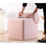 Casa si Gradina - Mobilier - Scaune si fotolii - Tabureti - Taburet, Atelier Del Sofa, bumbac, roz, 45x56x60 cm - Infinity.ro