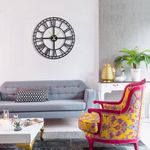 Casa si Gradina - Decoratiuni - Ceasuri - Ceas de perete decorativ, Wallxpert, metal, negru, 50x50 cm, 805BSG1104 - Infinity.ro