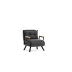 Casa si Gradina - Mobilier - Canapele si coltare - Canapele - Canapea extensibila, Hanah Home, metal, stofa in, gri inchis, 175x60 cm - Infinity.ro