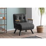 Casa si Gradina - Mobilier - Canapele si coltare - Canapele - Canapea extensibila, Hanah Home, metal, stofa in, gri inchis, 175x60 cm - Infinity.ro
