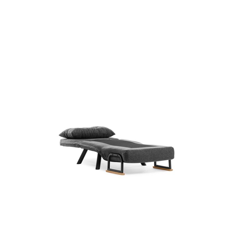 Casa si Gradina - Mobilier - Canapele si coltare - Canapele - Canapea extensibila, Hanah Home, metal, stofa in, gri inchis, 175x60 cm - Infinity.ro