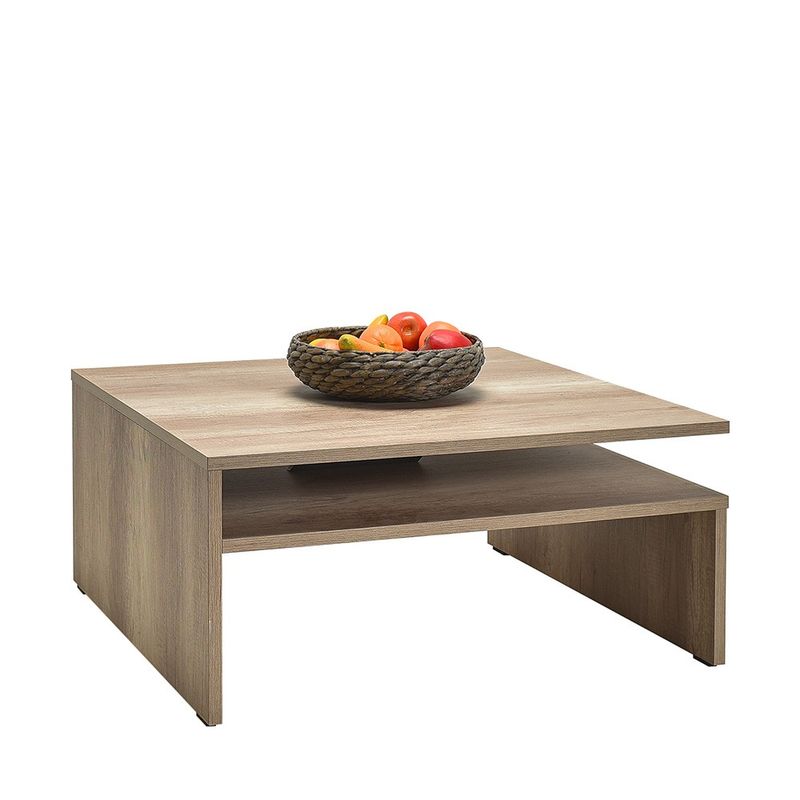 Casa si Gradina - Mobilier - Mese si birouri - Masute de cafea - Masuta de cafea, Hanah Home, pal melaminat, nuc deschis, 90x90x42 cm - Infinity.ro