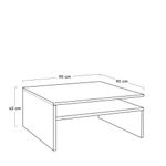 Casa si Gradina - Mobilier - Mese si birouri - Masute de cafea - Masuta de cafea, Hanah Home, pal melaminat, nuc deschis, 90x90x42 cm - Infinity.ro
