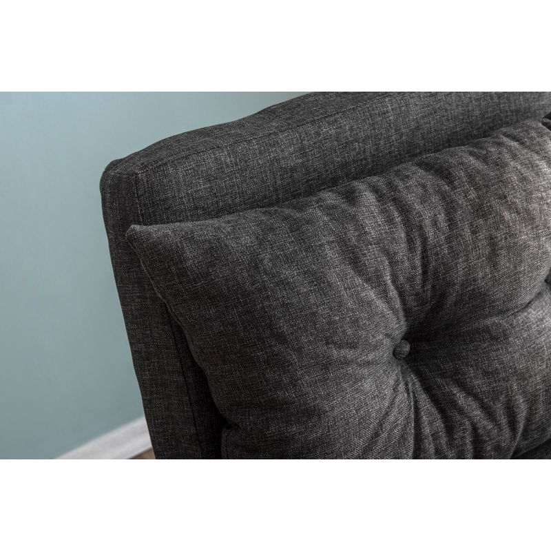 Casa si Gradina - Mobilier - Canapele si coltare - Canapele - Canapea extensibila, Hanah Home, metal, stofa in, gri inchis, 175x60 cm - Infinity.ro