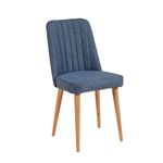 Casa si Gradina - Mobilier - Seturi de mobilier - Seturi mese si scaune - Set masa extensibila cu scaune, Hanah Home, PAL melaminat, pin atlantic si albastru marin, masa 120-153x75x77 cm - Infinity.ro