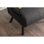 Casa si Gradina - Mobilier - Canapele si coltare - Canapele - Canapea extensibila, Hanah Home, metal, stofa in, gri inchis, 175x60 cm - Infinity.ro